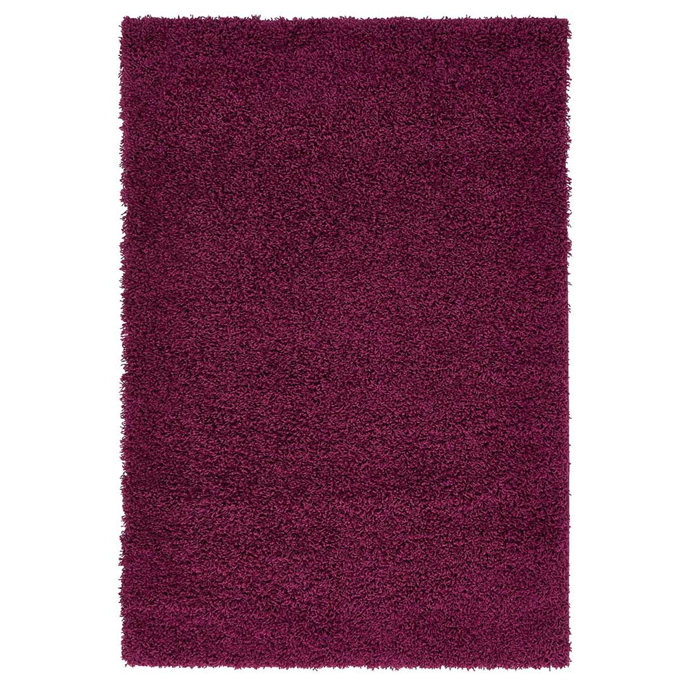Hochflor Teppich oder Läufer in Violett - Zelio