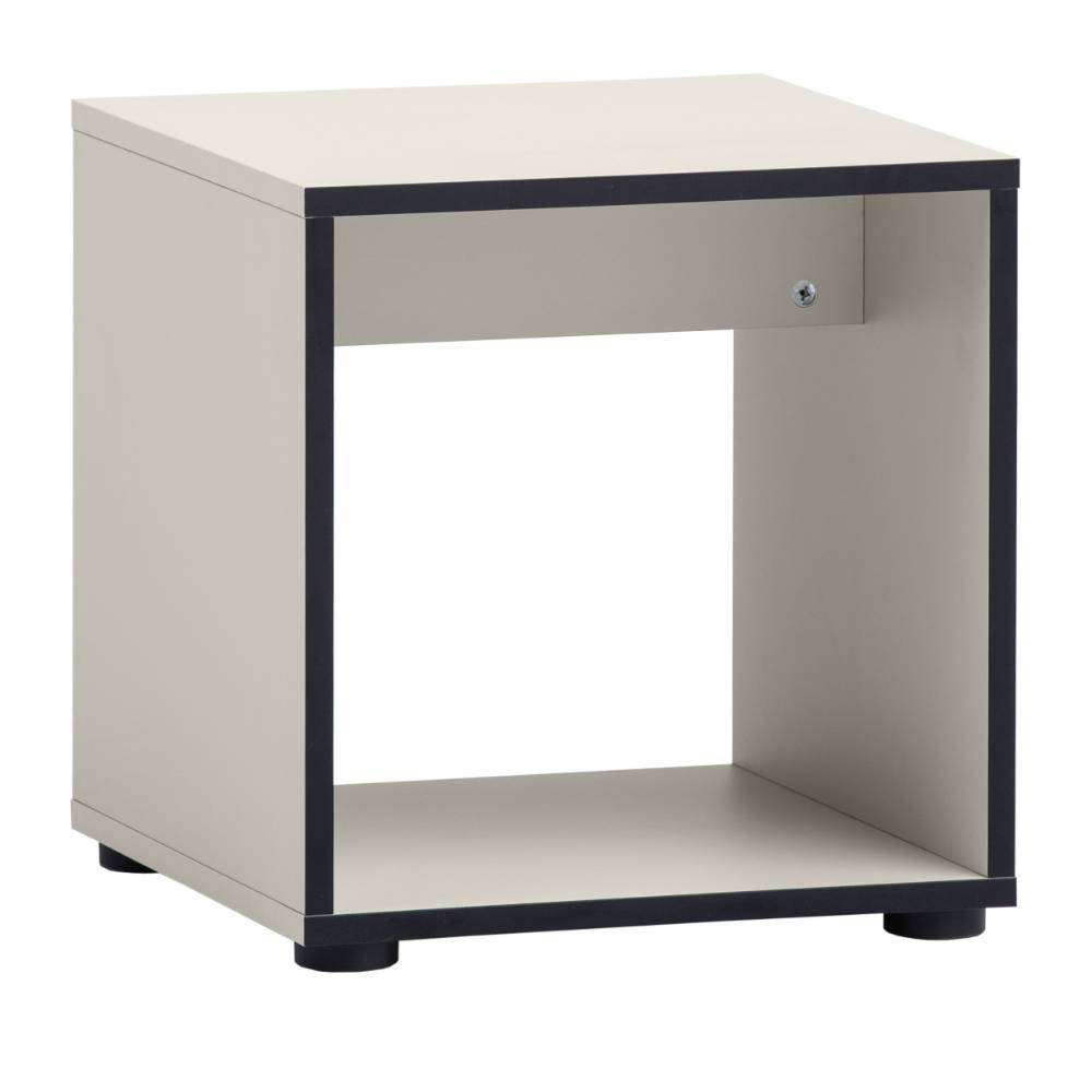 Hocker Würfelregal in Cremeweiß und Schwarz - New Orleans