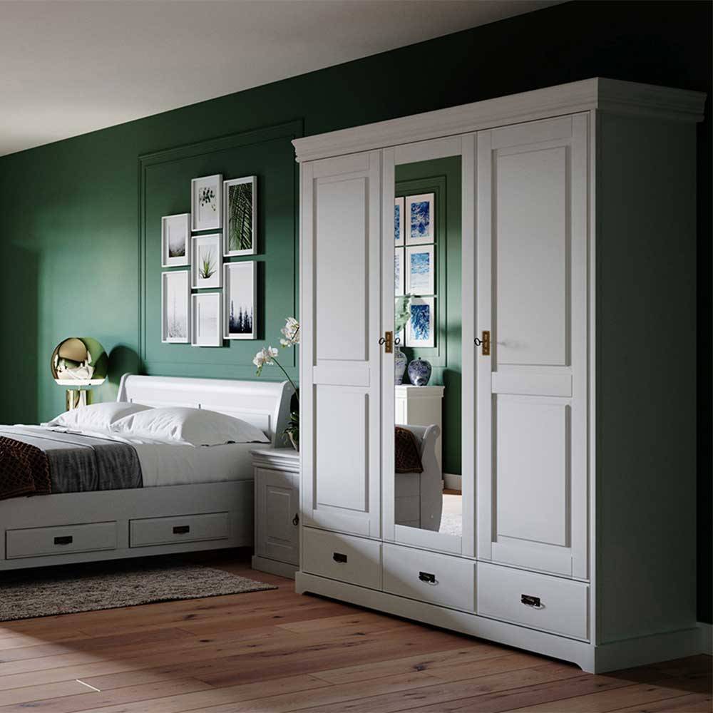 Schlafzimmer Kombischrank in Weiß - Presto