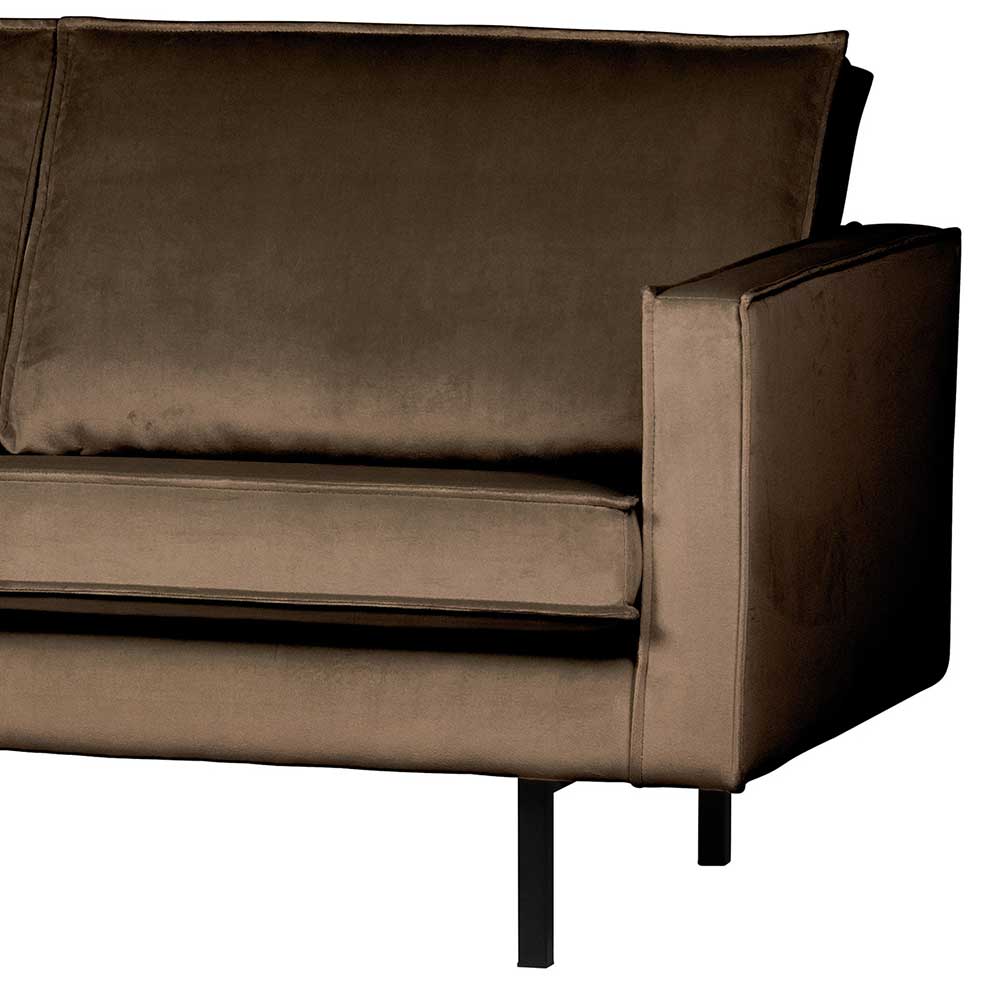 3-Sitzer Couch mit Samtbezug Museo in Taupe