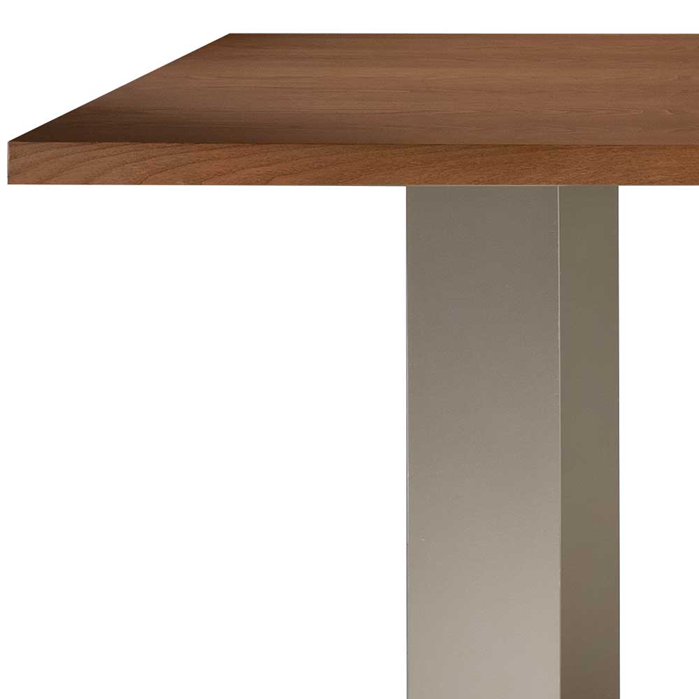 Esszimmer Tisch in Nussbaum & Silber - Vuno