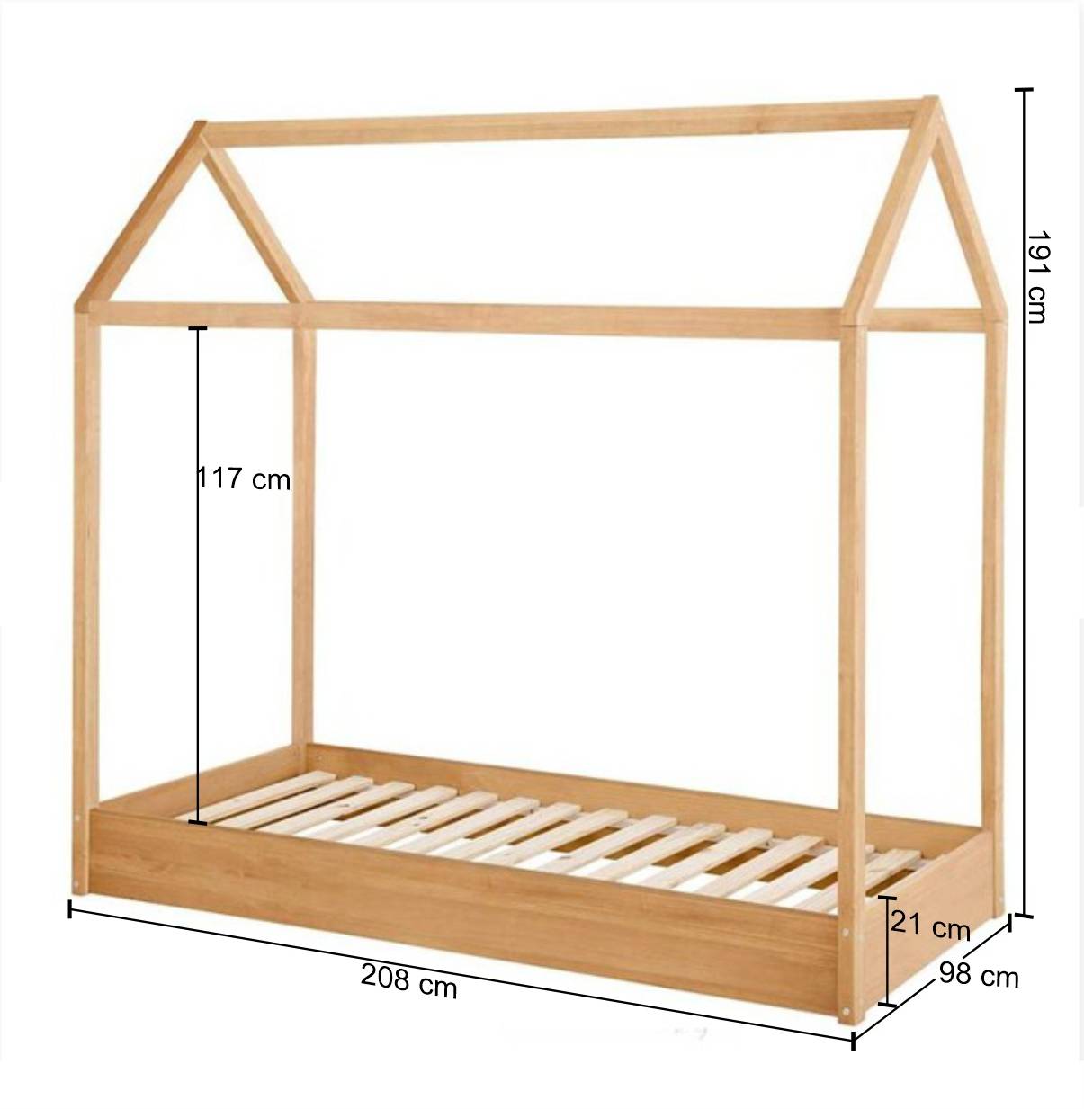 Haus Form Kinderbett 90x200 cm - Oktay