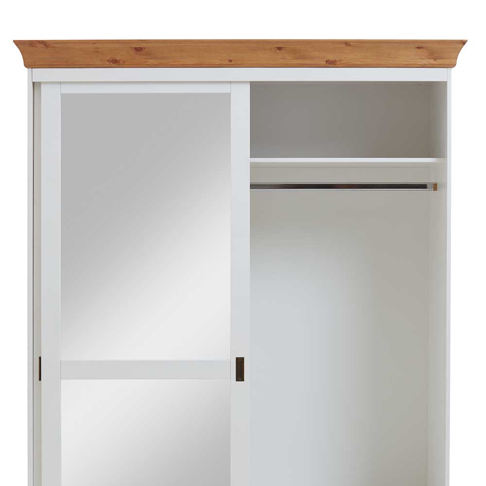 Holz Schrank mit Schiebetüren & Spiegel - Sibiuta