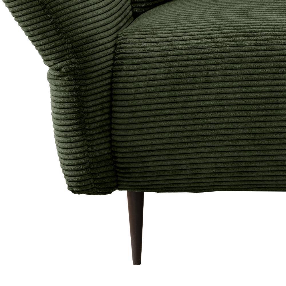 Dreisitzer Sofa in Dunkelgrün Cord - Devan