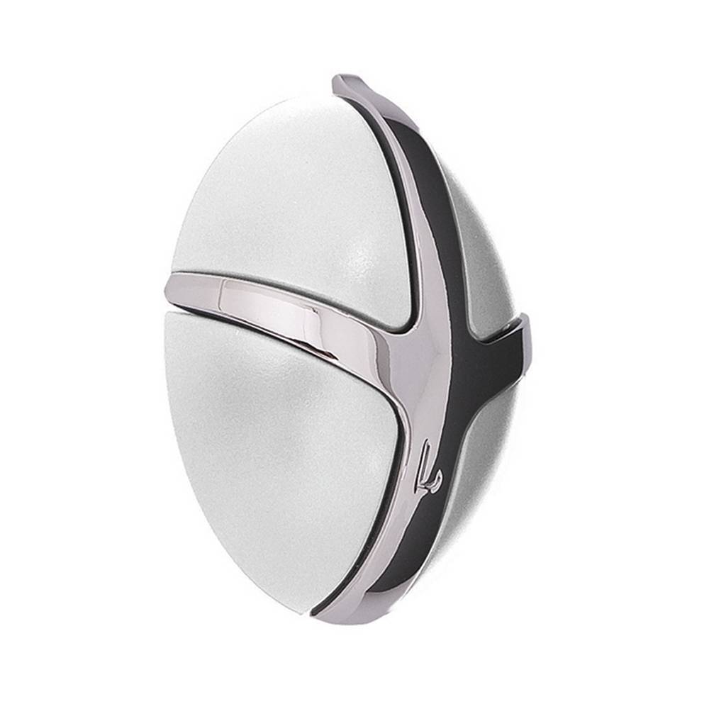Eleganter klappbarer Wandhaken Brunos in Weiß und Chrom für moderne Garderobe