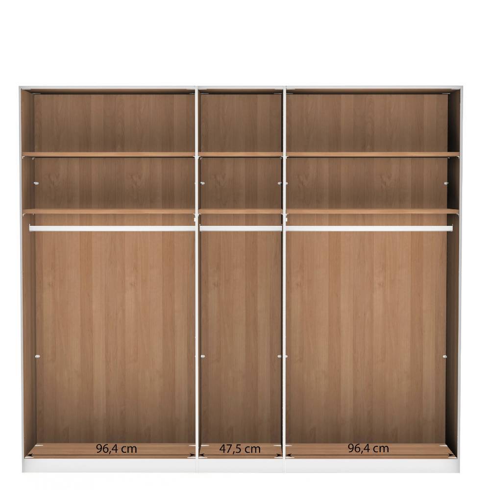 5-türiger Schlafzimmerschrank in Erle teilmassiv - Murray