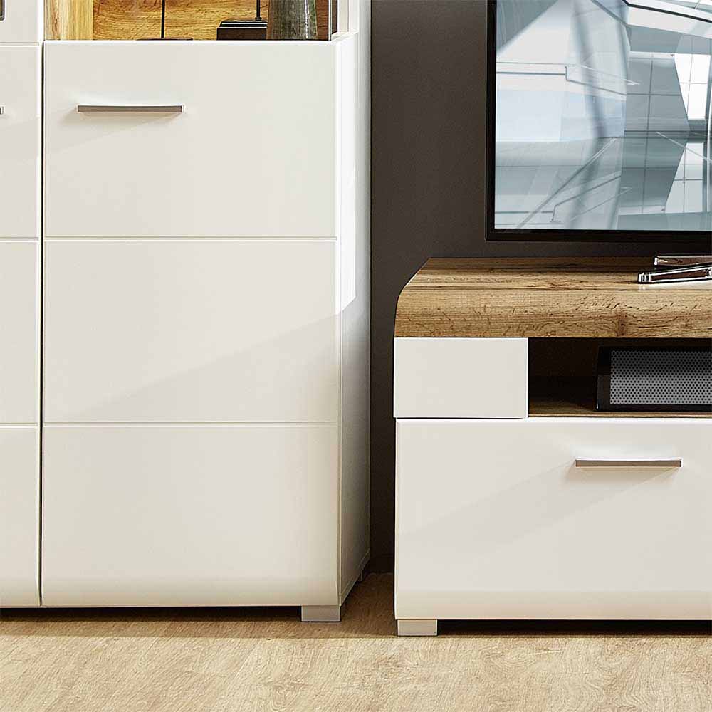 Wohnzimmer Schrankwand Lisepio mit Beleuchtung (fünfteilig)