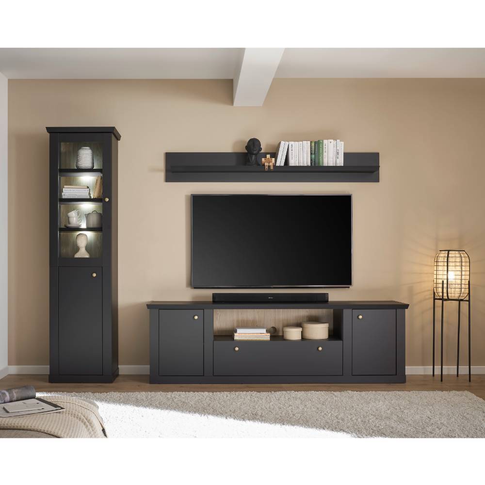 Modern Country Wohnwandmöbel Set - Lulumo (dreiteilig)