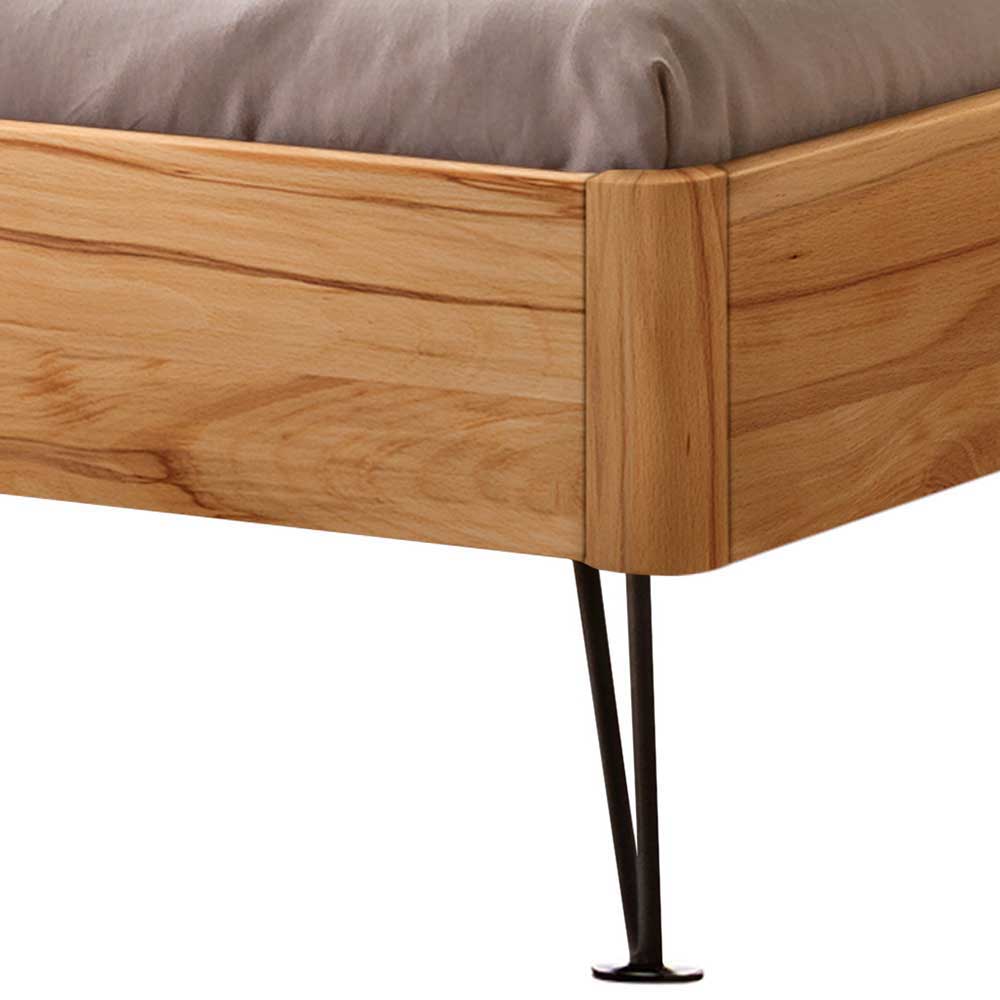 Bett aus Massivholz Wildbuche geölt - Francais