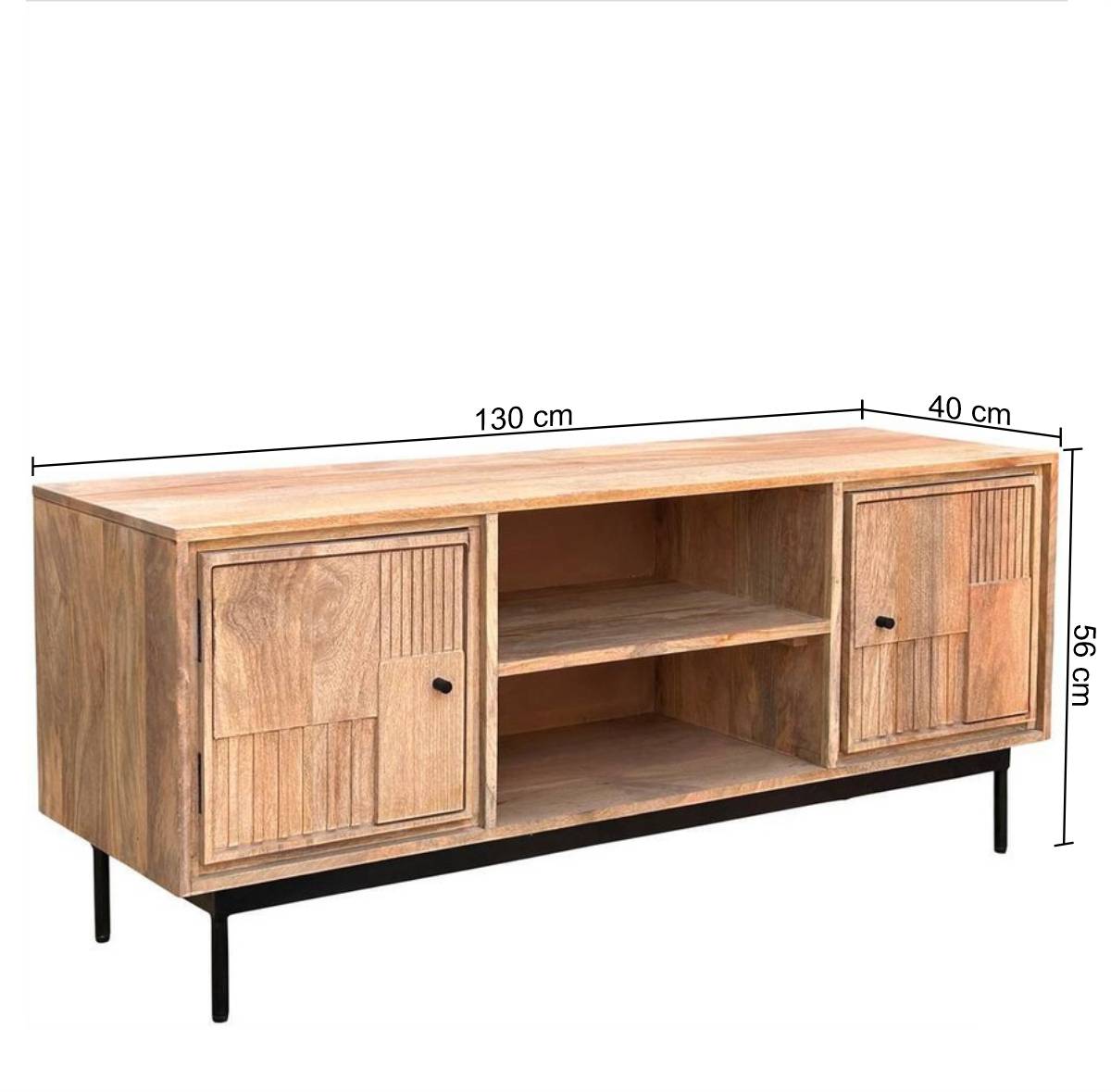 TV-Lowboard aus Mangobaum Massivholz - Peravia