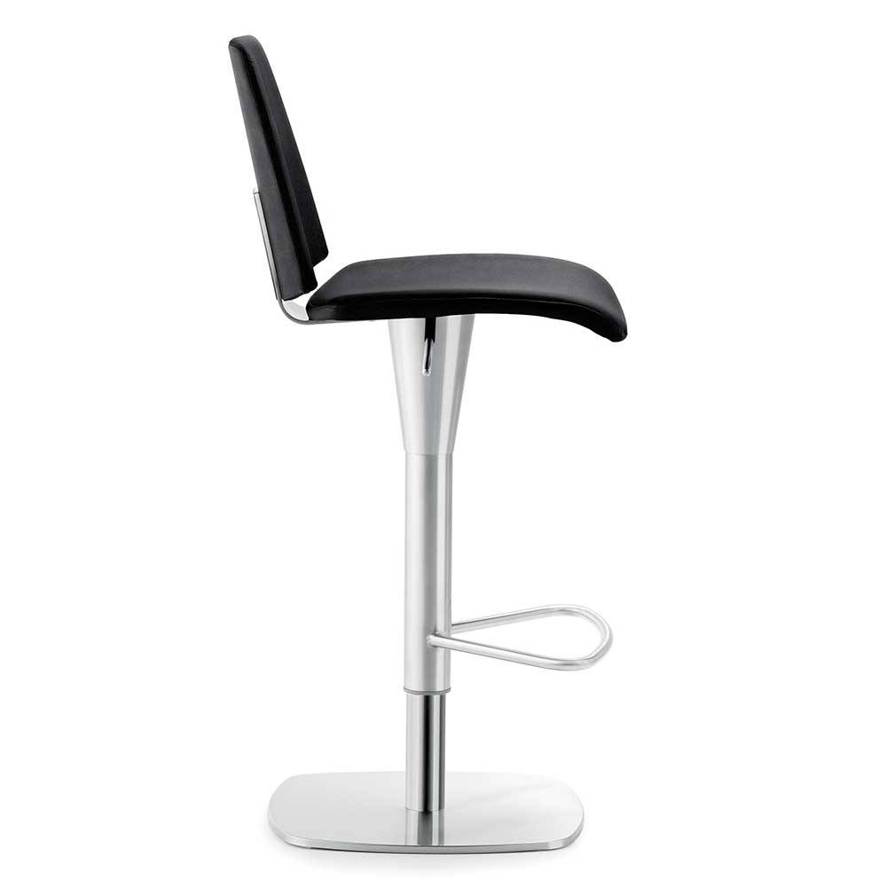 Designer Barhocker mit Lehne in Anthrazit - Huesca