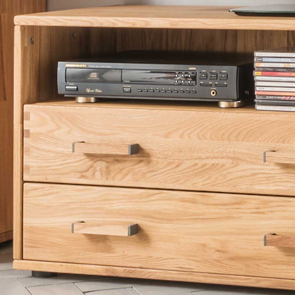 Wohnwand TV Lowboard aus Holz - Teano