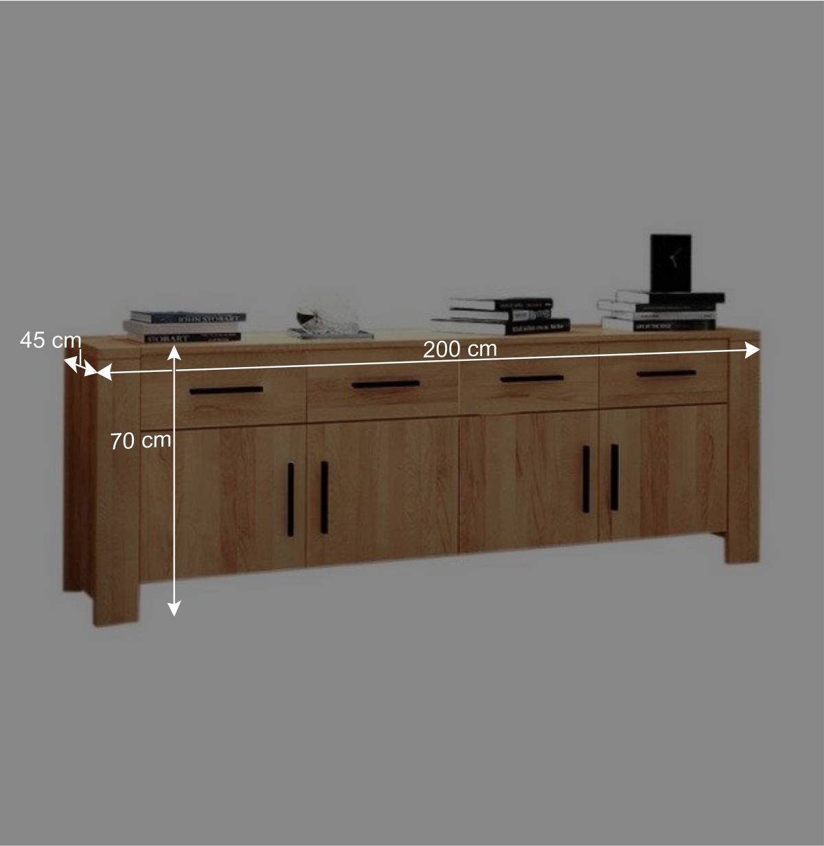 Massivholz Sideboard Mosniak aus Kernbuche geölt