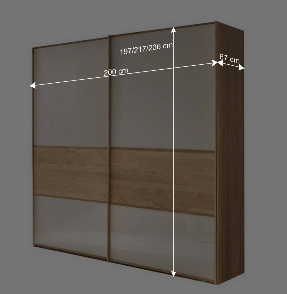 Schlafzimmer Schwebetürenschrank 2-türig - Emdsiva