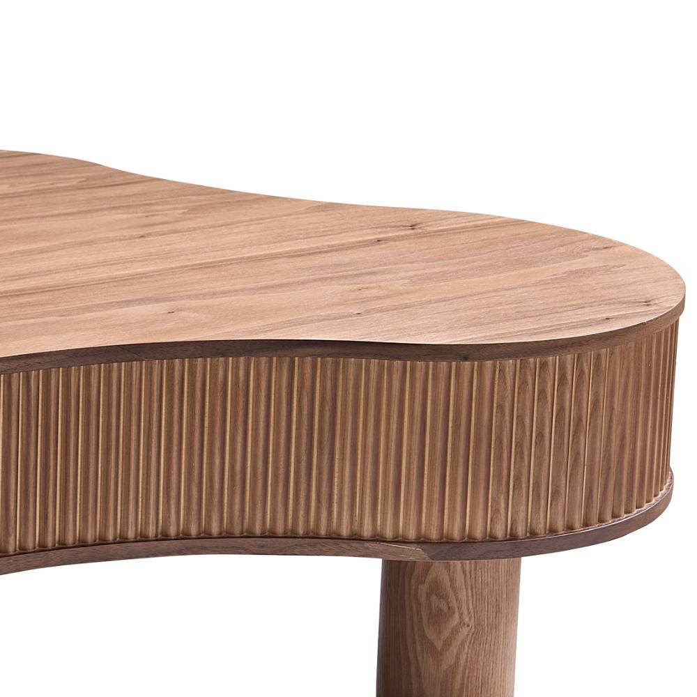 Design-Wohnzimmertisch in Walnuss Furnier - Foliage