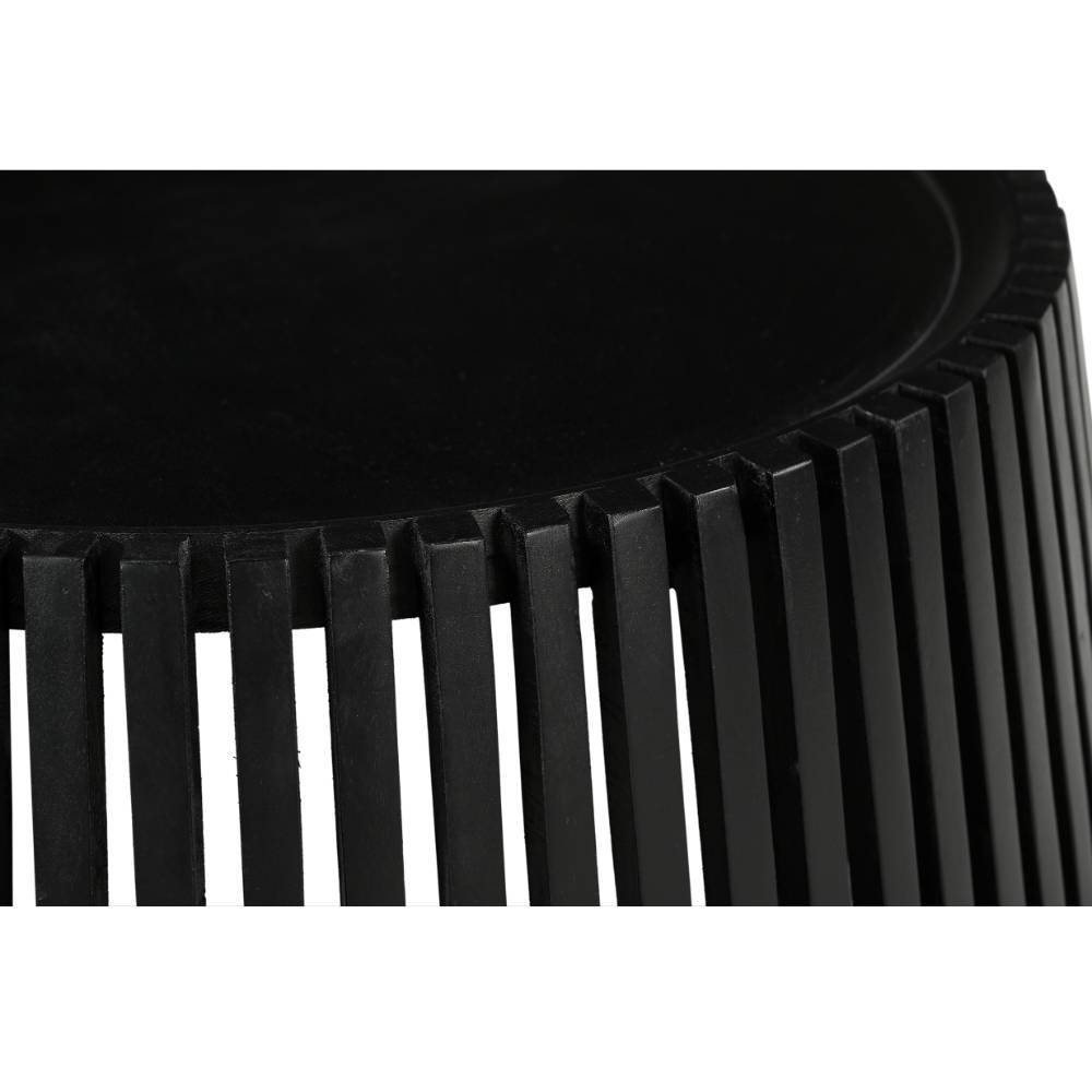 Trommeldesign Couchtisch in Schwarz - Oglio