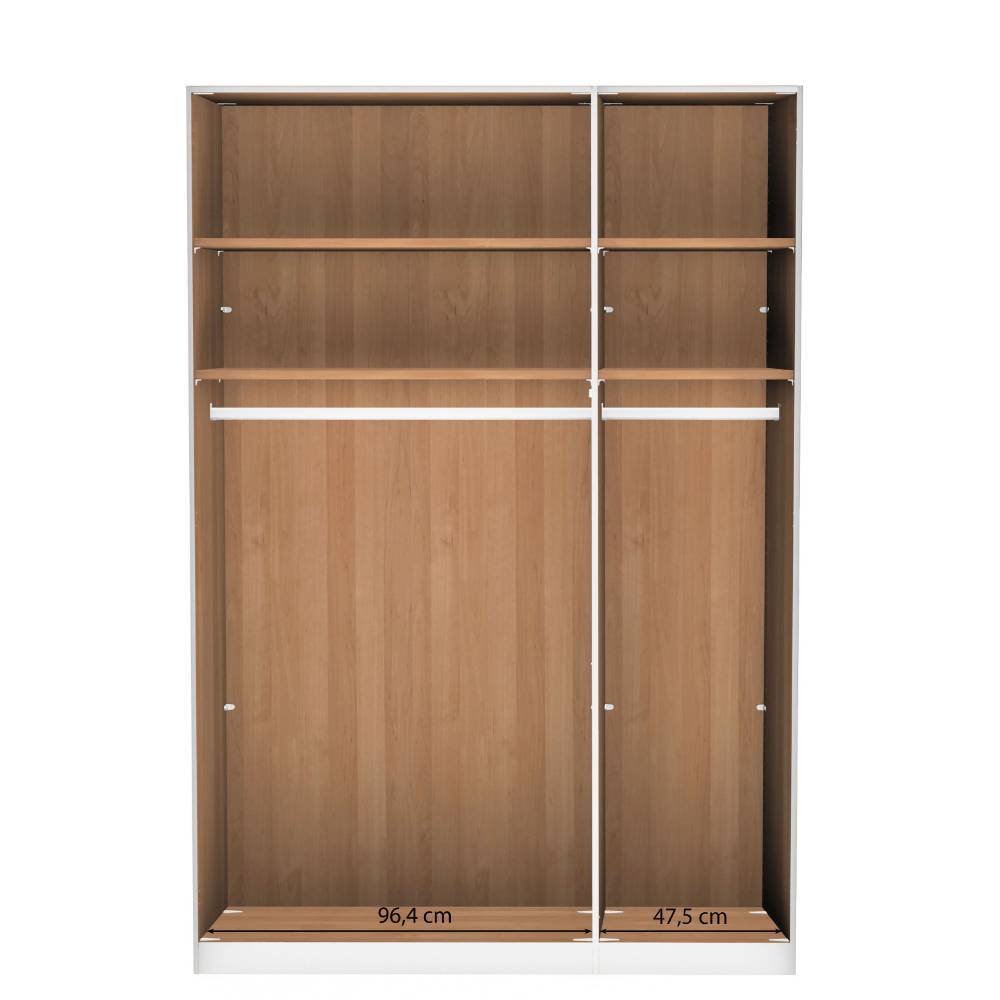 3-türiger Schlafzimmerschrank modern - Angelina
