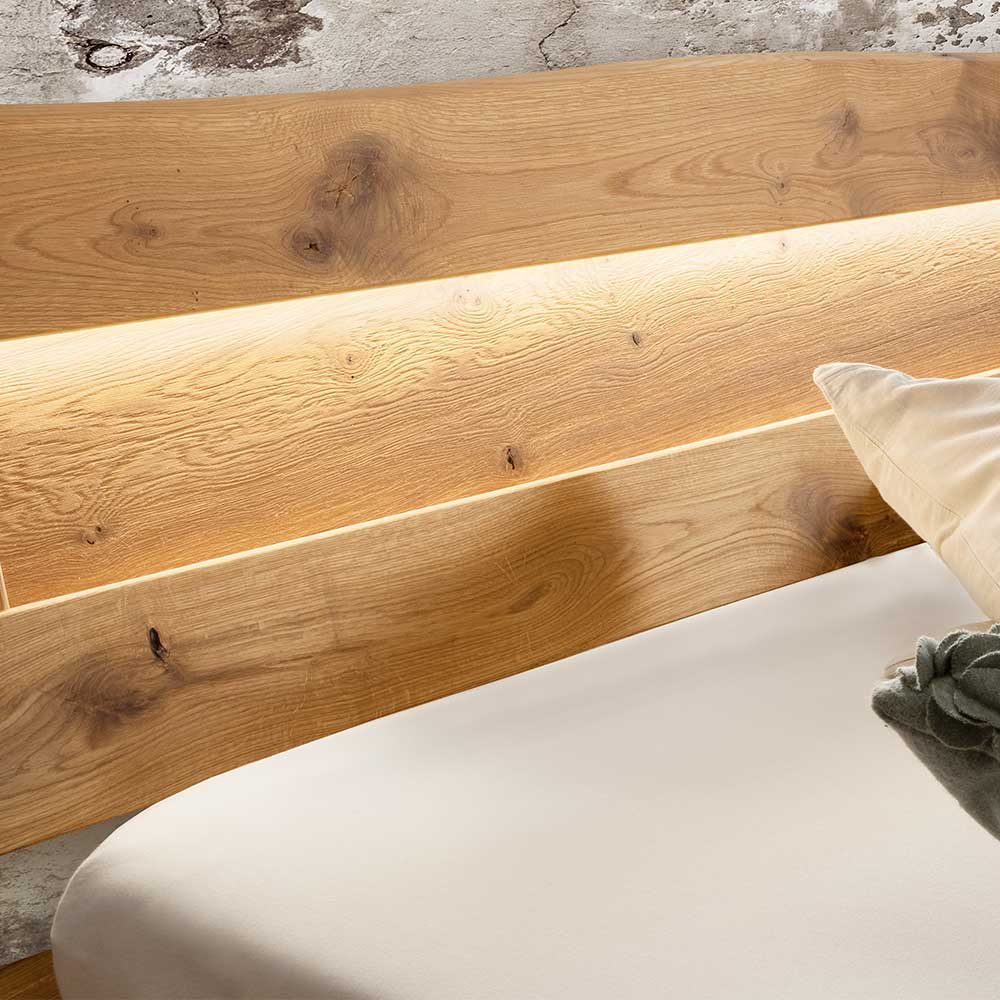 Designer Balkenbett mit LED Beleuchtung - Syrecs