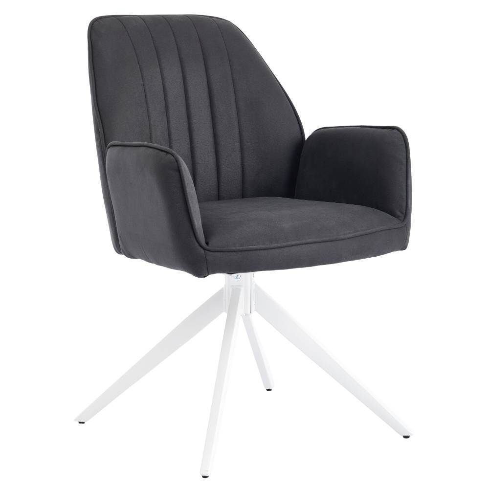 Tischsessel in Anthrazit - Minea (2er Set)