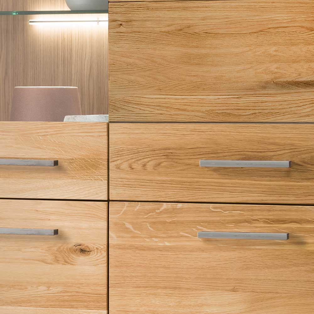 102x204x40 cm Wohnzimmer Holzschrank aus Wildeiche - Loitons