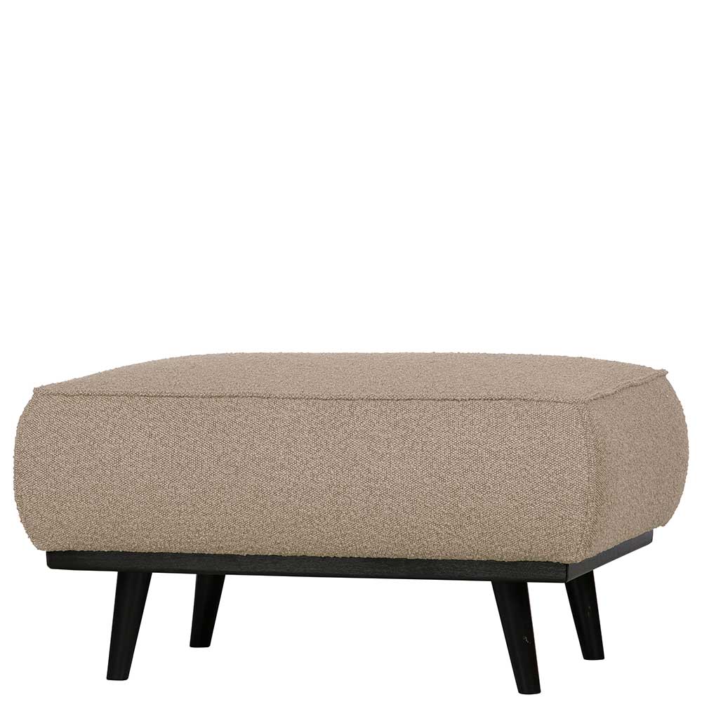 80x40x55 Hocker in Beige Bezug aus Boucle - Ryona