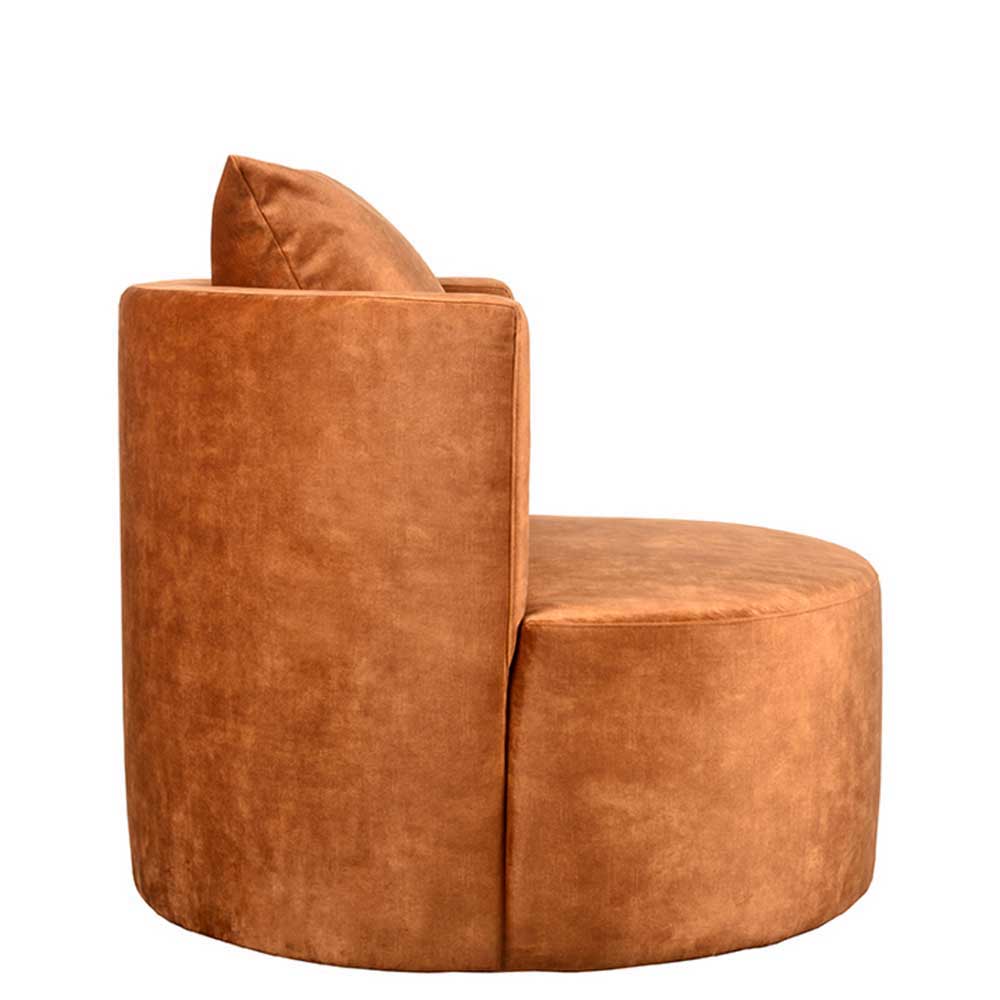 Velours Sessel in Ockergelb - Oronto
