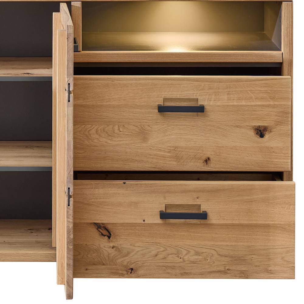 Sideboard in Wildeiche teilmassiv - Maineka