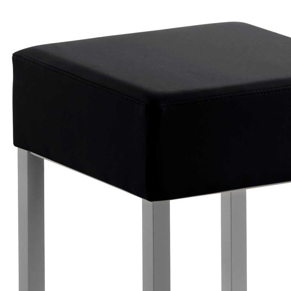 34x65x34 Hocker mit Stoffsitz Schwarz - Emrada