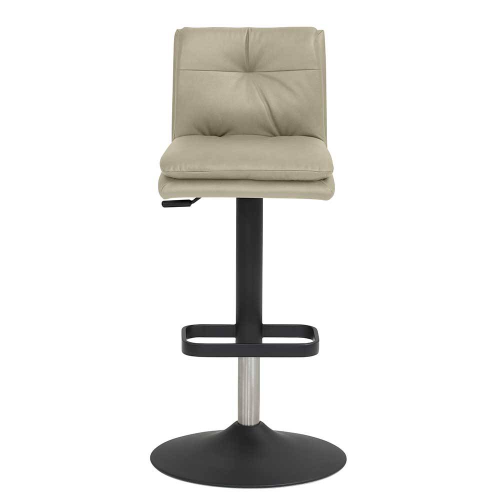 Gepolsterter Barstuhl in Taupe & Schwarz - Cantabry
