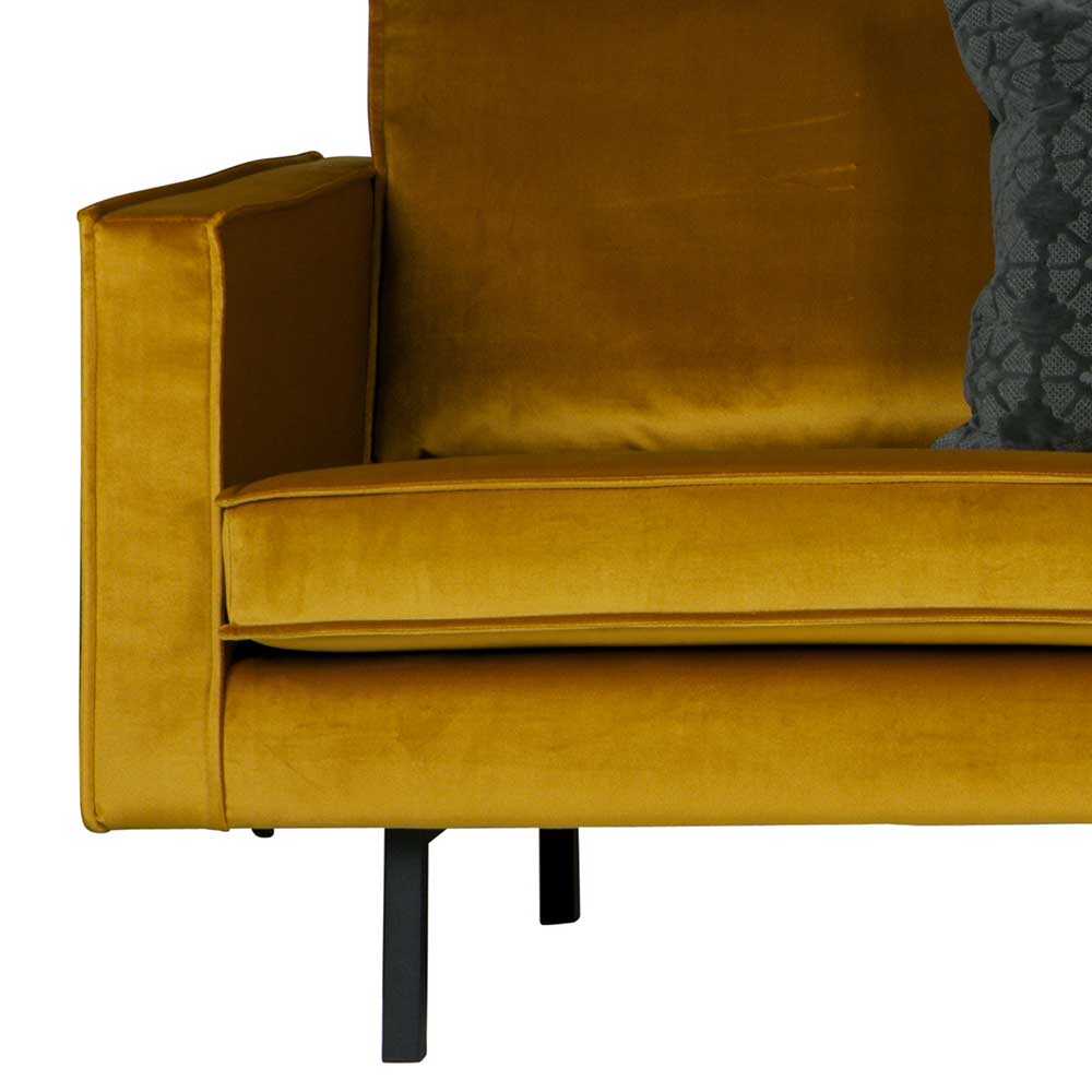 Samtcouch in Gelb Nustra Retro Design