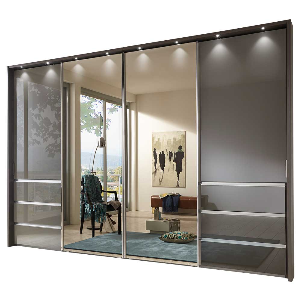 340cm Schwebetüren-Schrank mit Passepartout - Pacianus