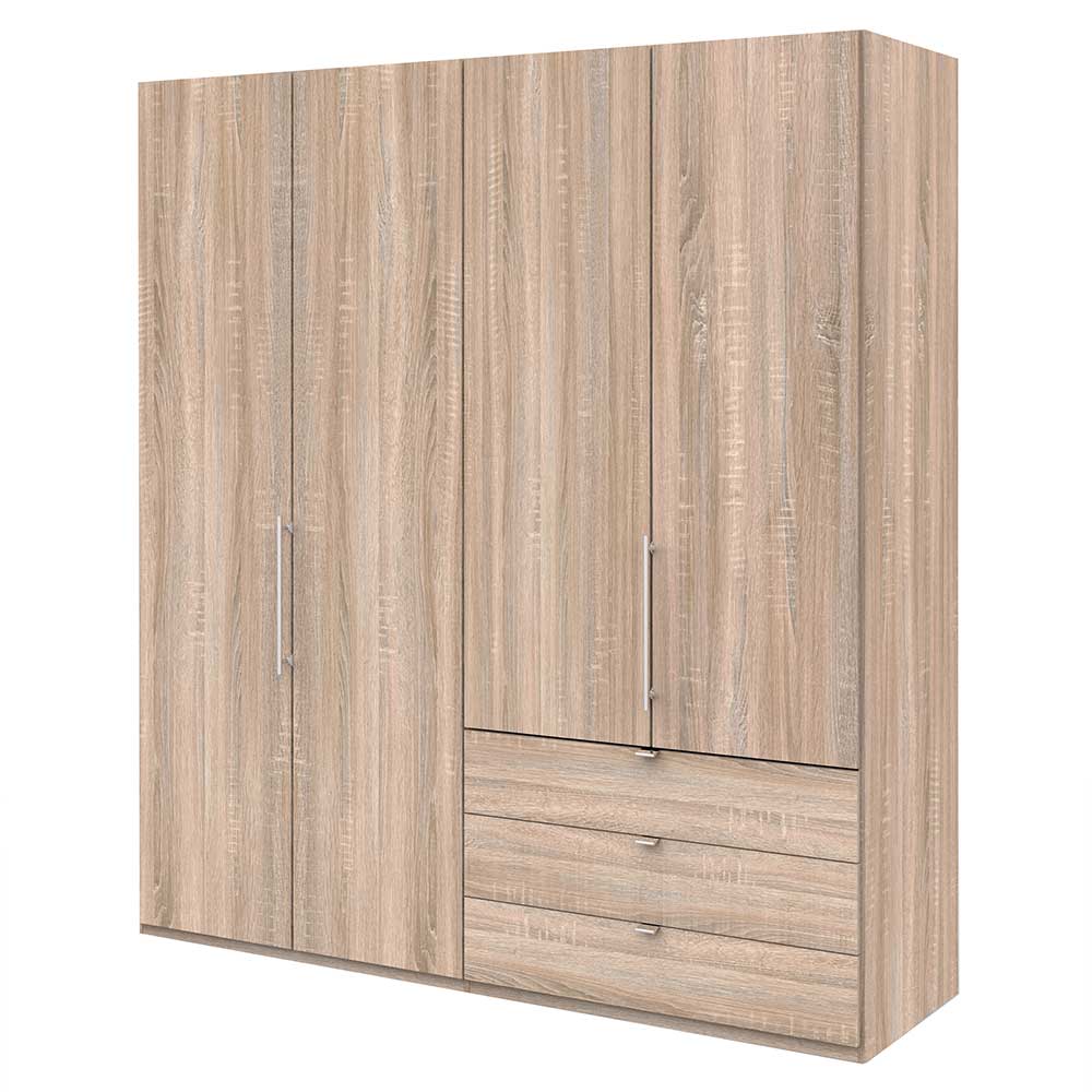 Falttüren-Schlafzimmerschrank mit drei Schubladen - Zayun