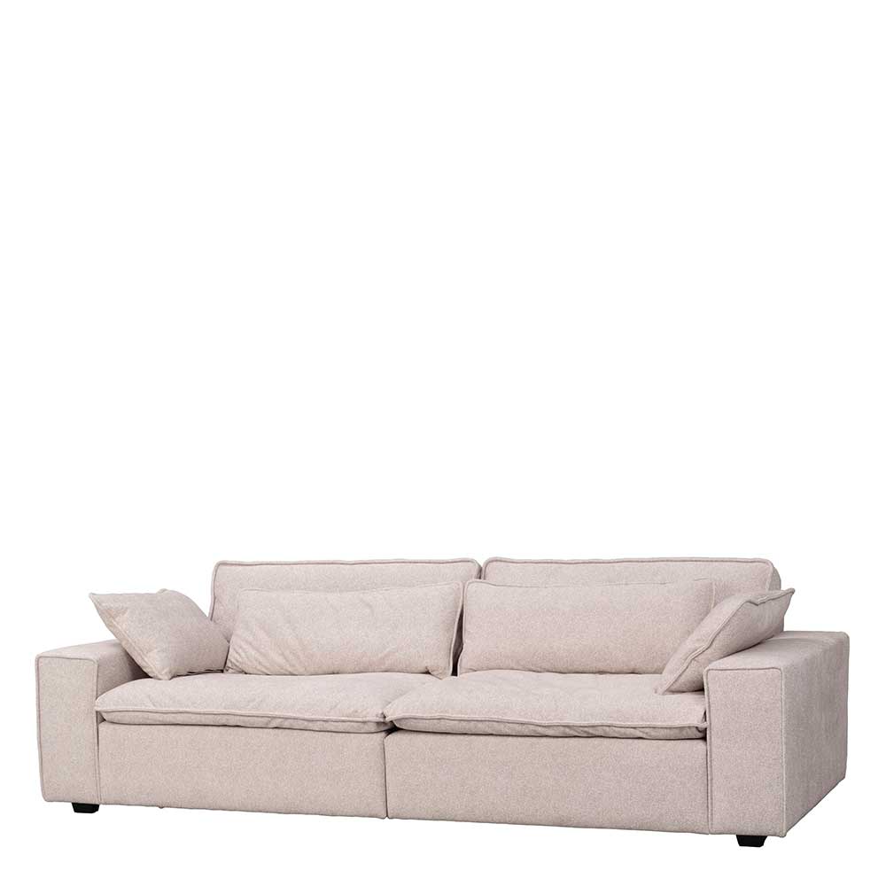 XL Dreisitzer Sofa in Beige Webstoff - Praia