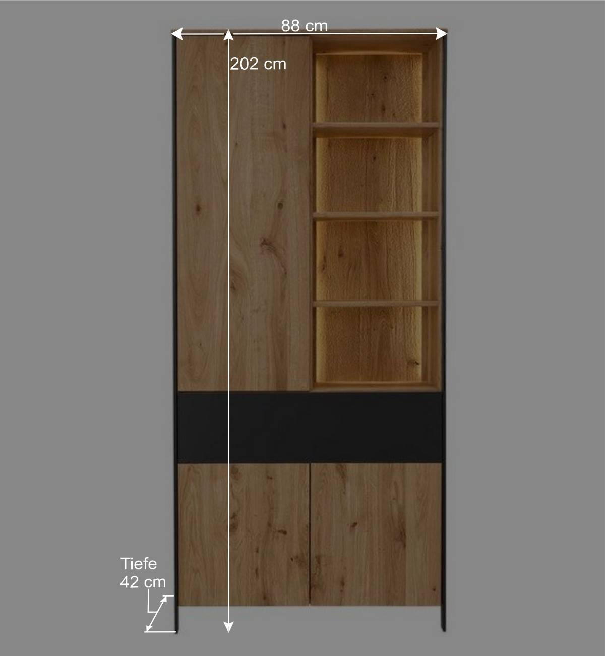 Wohnzimmer Schrank mit Beleuchtung LED - Viligrana