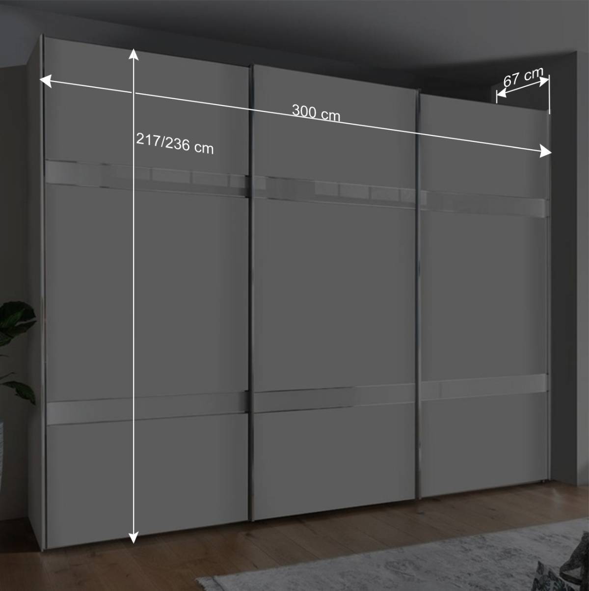 Spiegel Schlafzimmerschrank mit Falttüren - Zidarie
