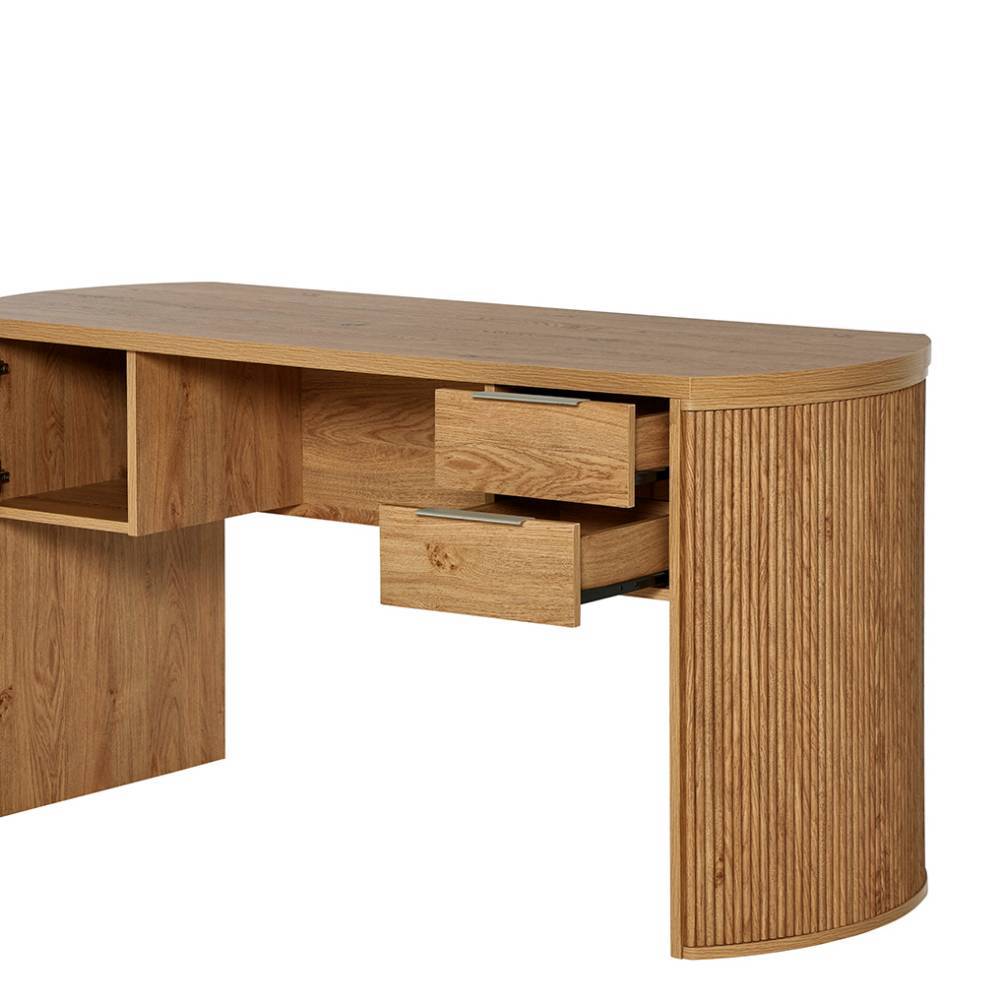 Home Office Schreibtisch in Eichefarben - Nueva