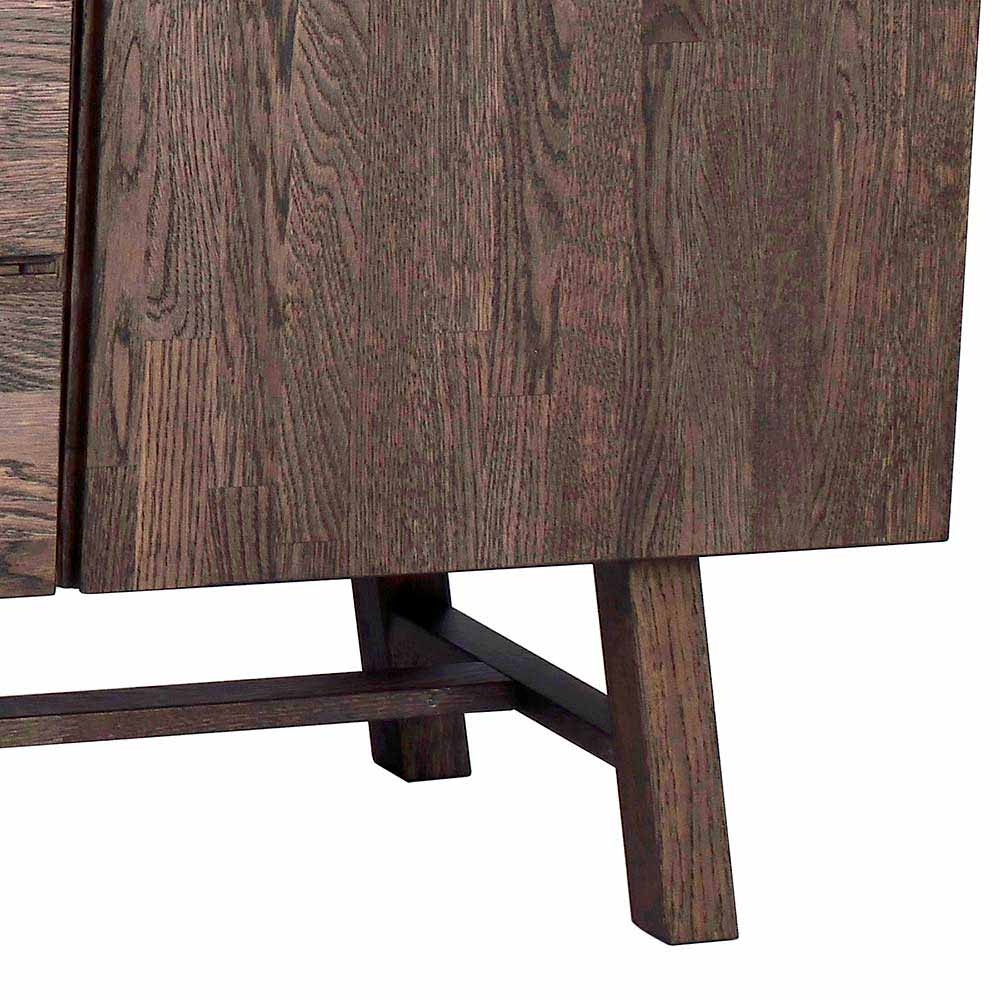 Eiche Sideboard in dunkel lackiert und gebürstet - Vedraza