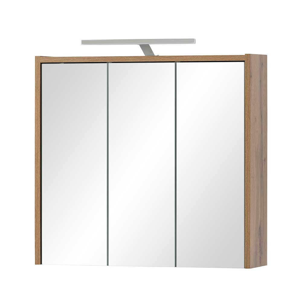 Holzoptik Spiegelschrank fürs Badezimmer - Nelorena
