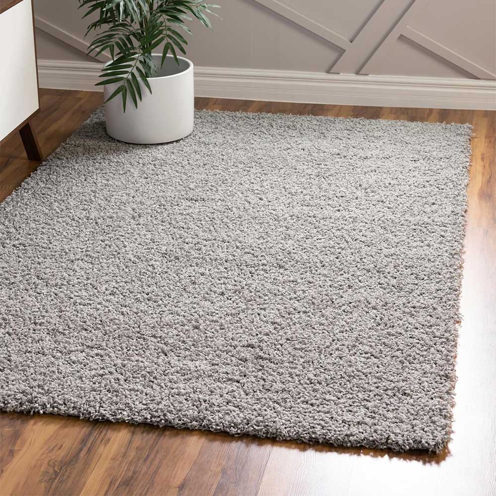 Teppich mit Hochflor in Hellgrau - Sirias