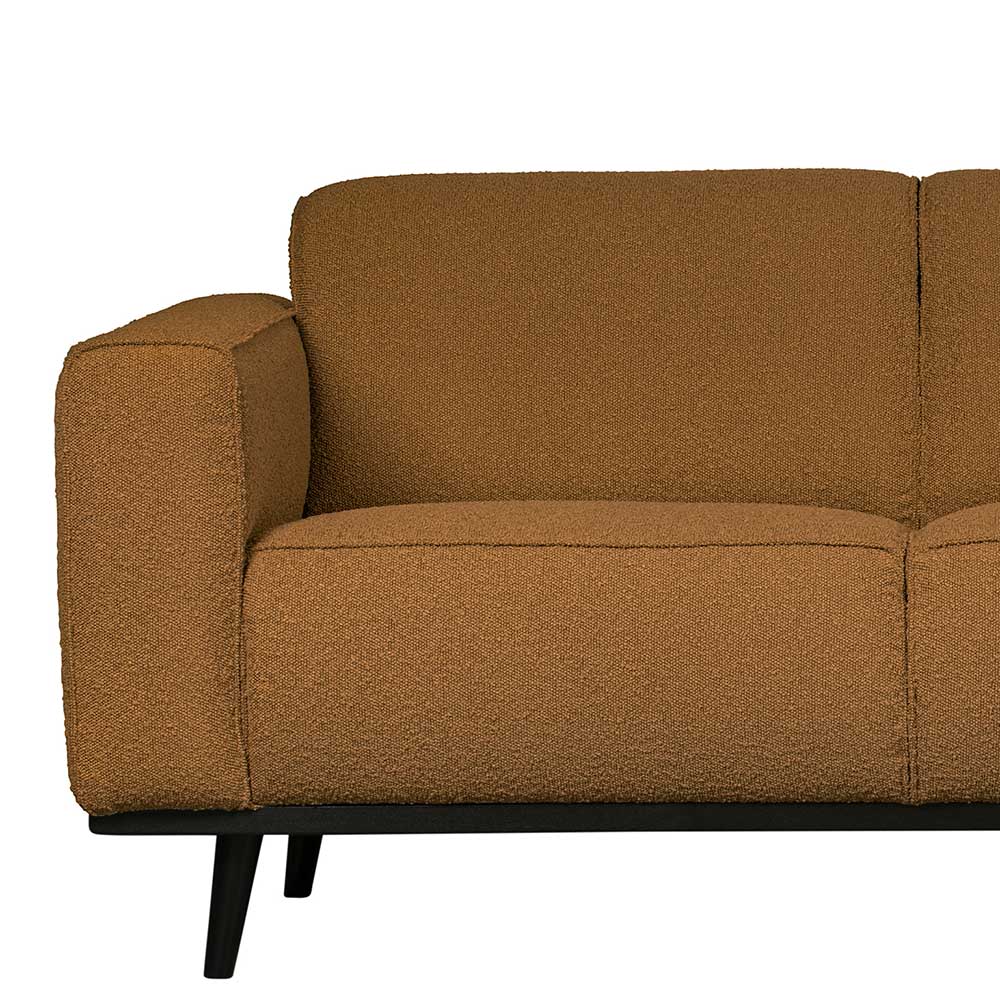 Moderne 3er Couch in Bernstein Buklee - Bahos