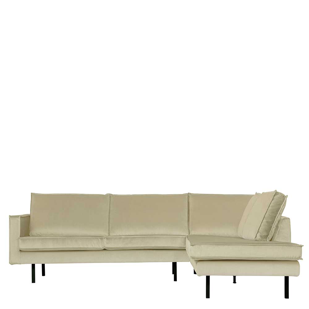 Sofaecke in Graugrün Samtstoff - Loona