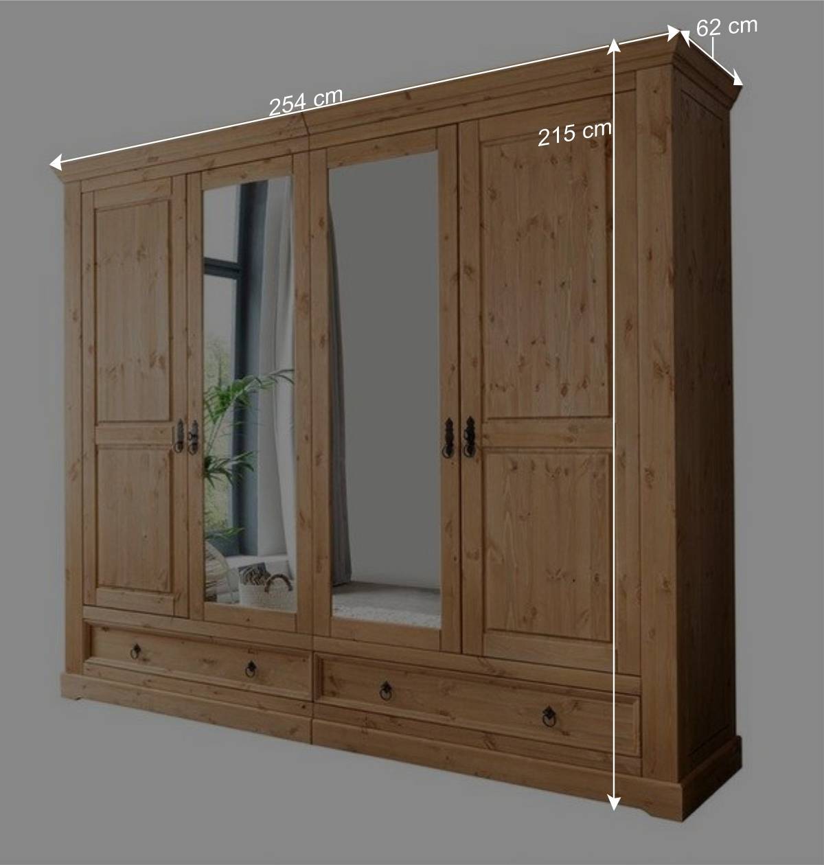 Landhausmöbel für das Schlafzimmer - Voeca (vierteilig)
