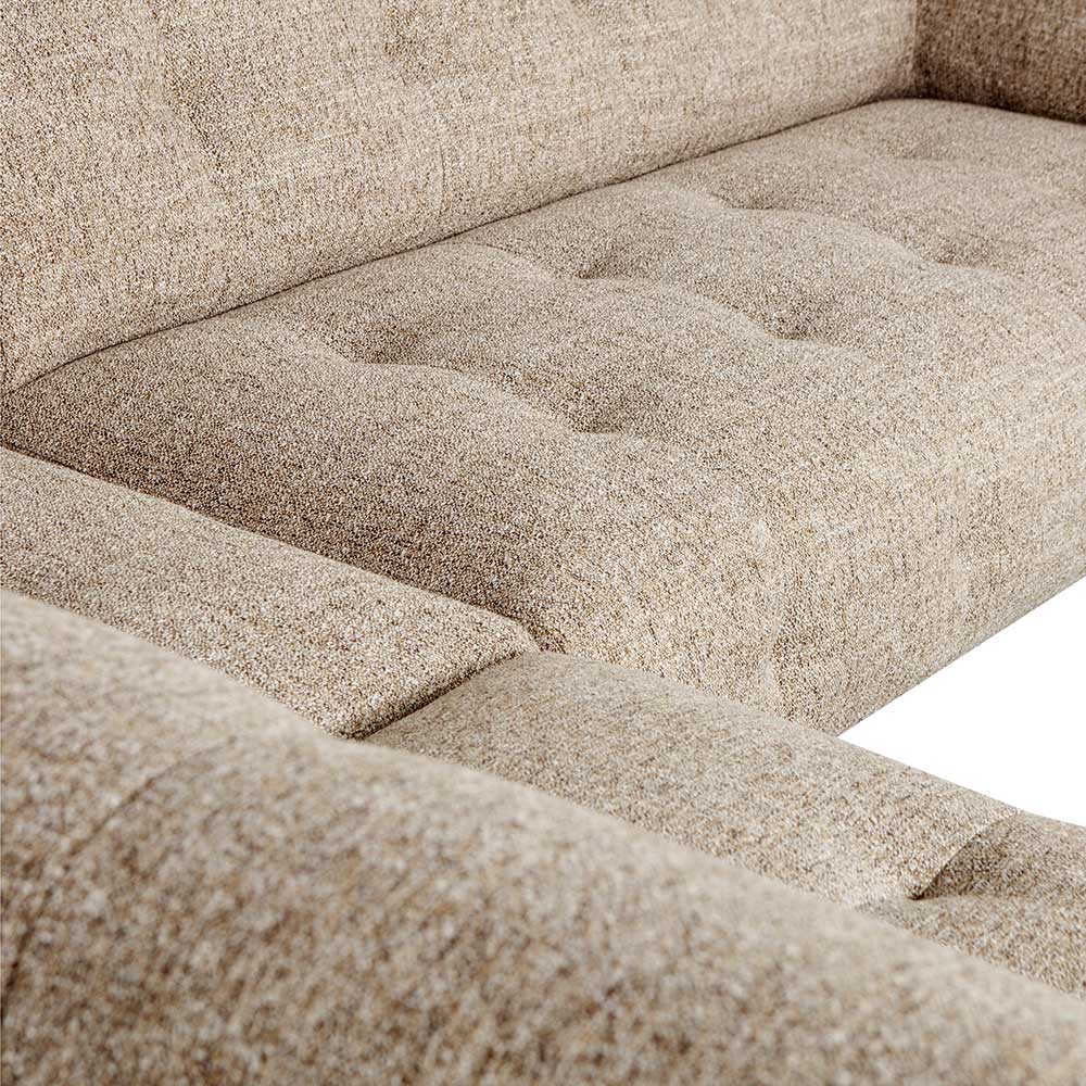 Strukturstoff Sofaecke in Beigegrau - Pantras