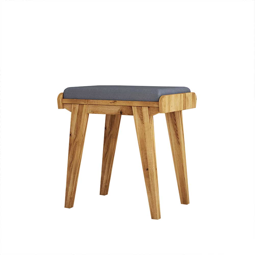 Mid Century Design Holzhocker aus Wildeiche - Hardus