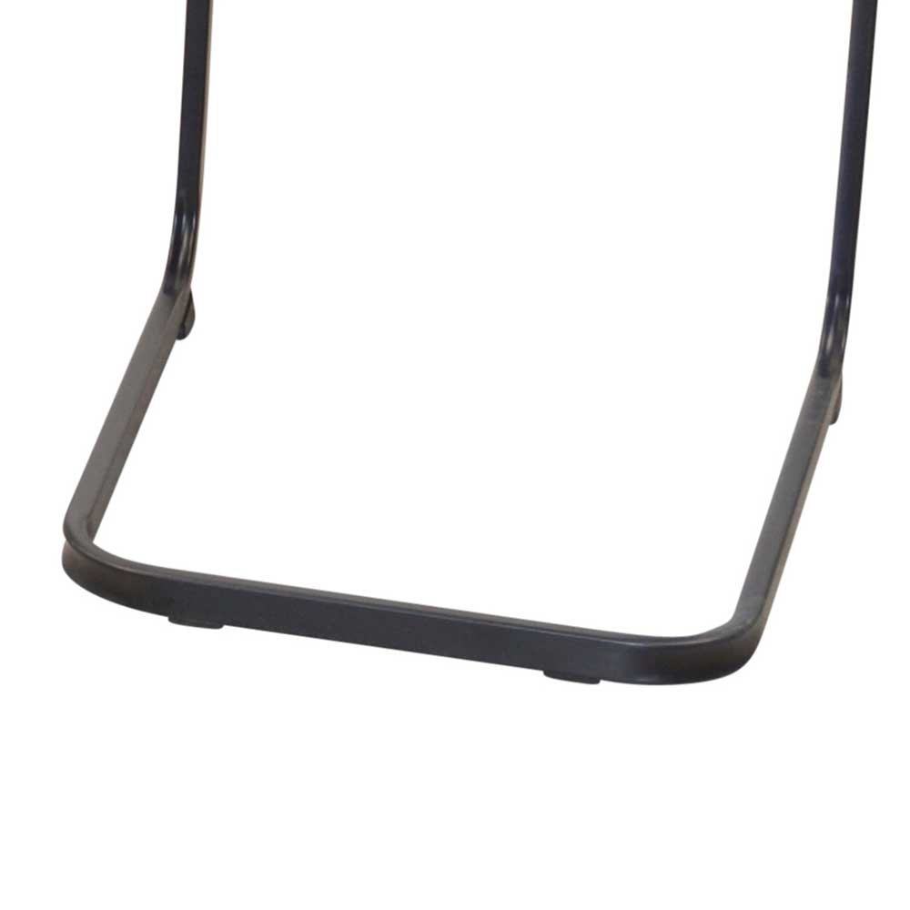 Microfaser Freischwinger in Anthrazit - Kaziro (4er Set)