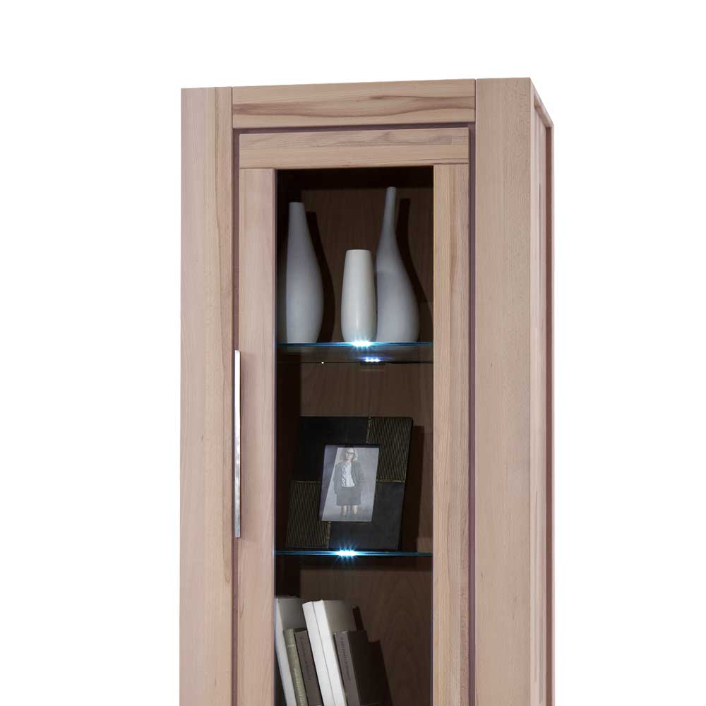 Massivholz Vitrine Thivios aus Wildeiche