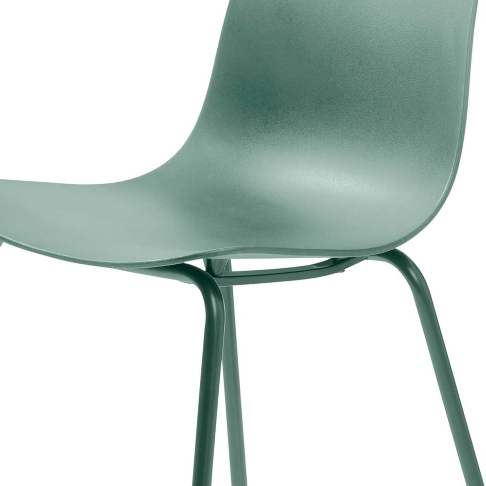 Moderne Schalenstühle in Mintgrün - Goro (4er Set)