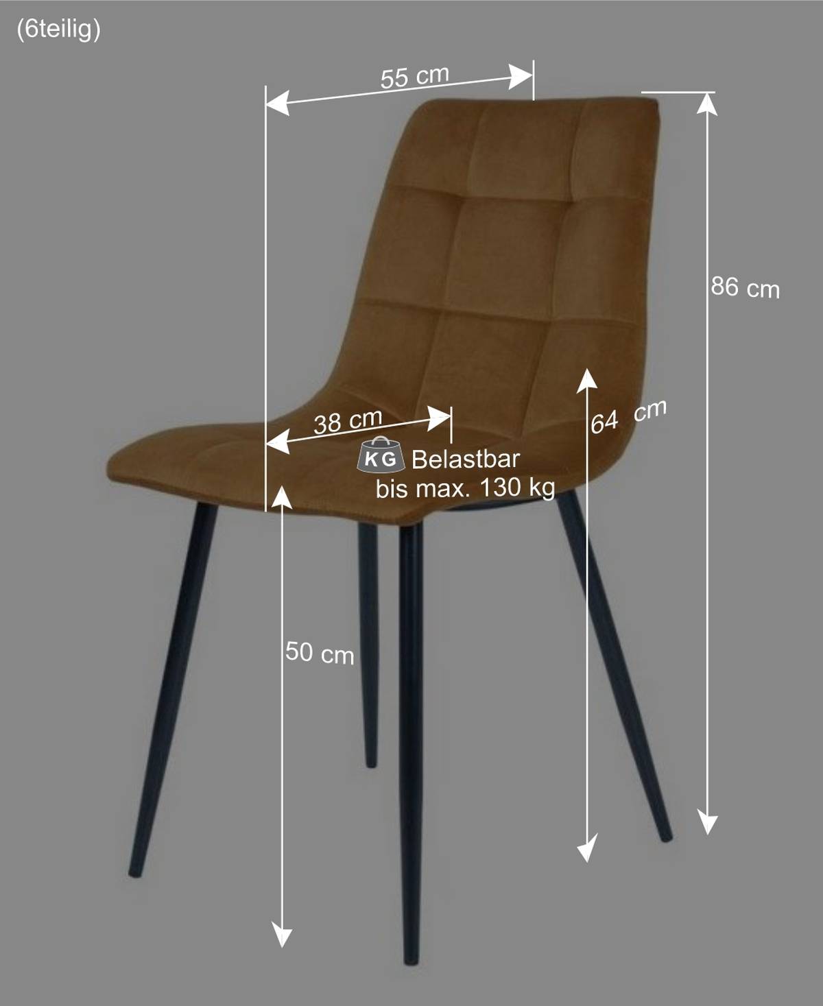 Esszimmer Möbel Set mit Tisch - Anjal (siebenteilig)