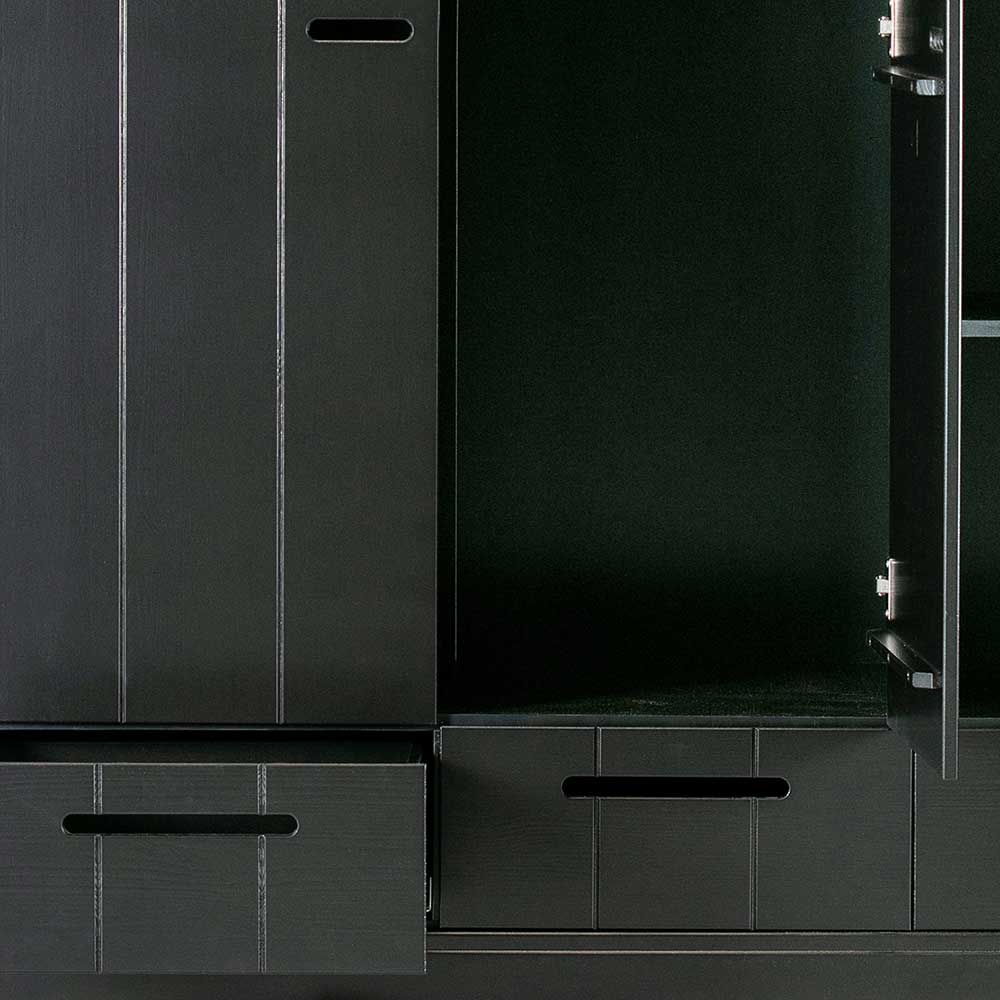140x195x53 Kleiderschrank 3-türig & 3 Schubladen - Vindrus