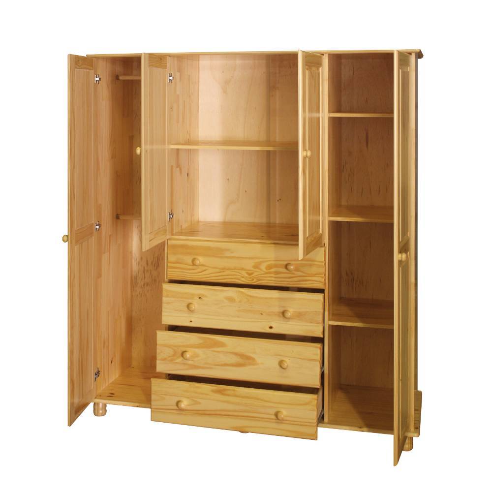 Landhaus Kleiderschrank aus Kiefernholz - Lajuna
